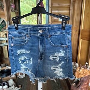 American Eagle Outfitters Ripped Blue Jean Shorts